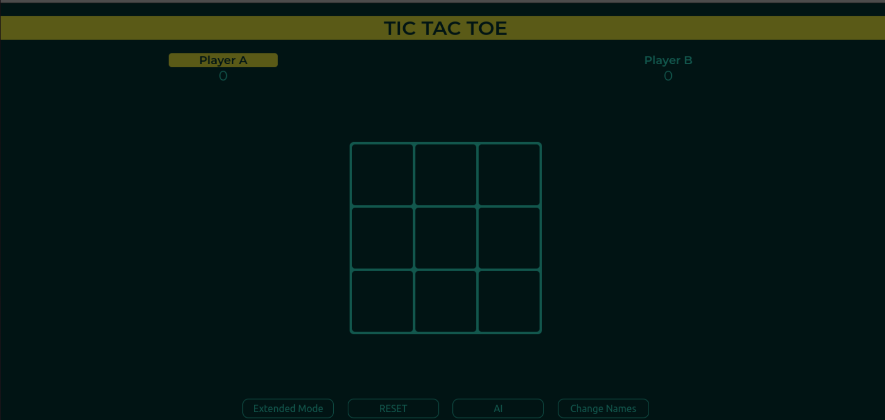 screenshot of the react tic-tac-toe game